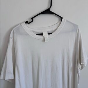 H&M White Short Sleeve T-Shirt Dress